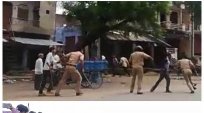 आगरा – आगरा में भारत बंद का व्यापक असर , सड़कें सुनसान ,प्रदर्शनकारियों पर पुलिस ने लाठियां फटकारी