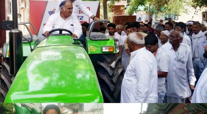 Karnal: कुलदीप शर्मा बने किसान तो पत्नी ने चलाई मोटरसाइकिल
