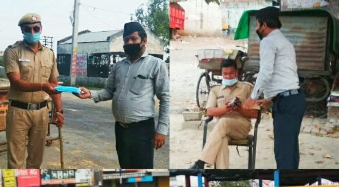 Karnal – सेवा भारती के कार्यकर्ताओं ने प्रत्येक नाके पर जाकर कोरोना योद्धाओं का सम्मान किया