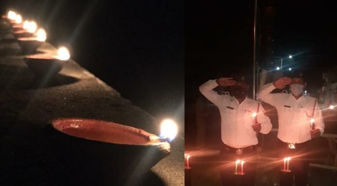 Karnal – प्रधानमंत्री मोदी की अपील पर दीये जलाकर सभी ने दिखाई एकजुटता
