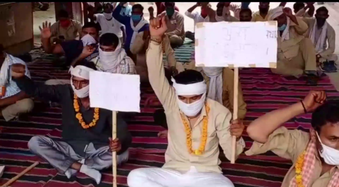 पानीपत -सरकार से नाराज नगरपालिका कर्मचारी बैठे भूख हड़ताल पर