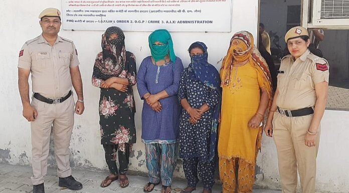 करनाल -पुलिस ने सुनार की दुकान में चोरी करने वाली चार महिलाओं को किया गिरफ्तार