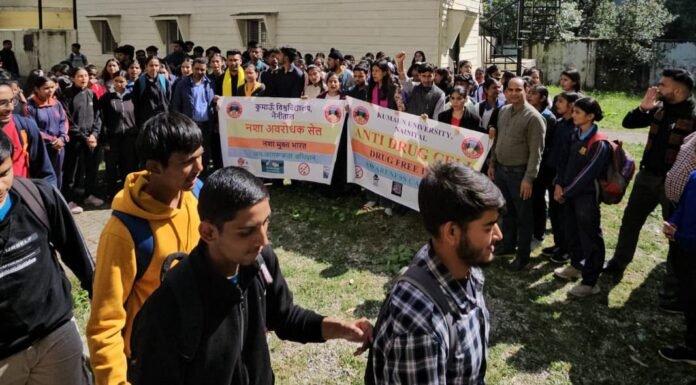 नैनीताल-नशामुक्त भारत, काजू किशमिश खायेंगे ,नशे को दूर भगाएंगे