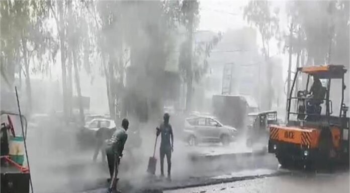 करनाल- बरसात में बनी सड़क अब बनेगी दोबारा