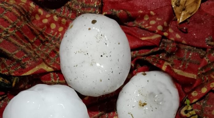 नैनीताल- खटीमा छेत्र में हुई ओलावृष्टि से कई घरों की टूटी चादर